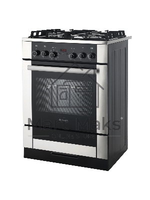 Плита комбинированная Gefest ПГЭ 6502-03 0284 черный, конфорок 4 газовых, духовка 55 л, 60 см x 85 см x 60 см