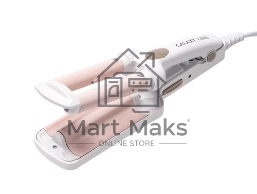 Щипцы для завивки волос Galaxy Line GL4667 белый/бежевый, 10 мм, 180 °C, 1 режим