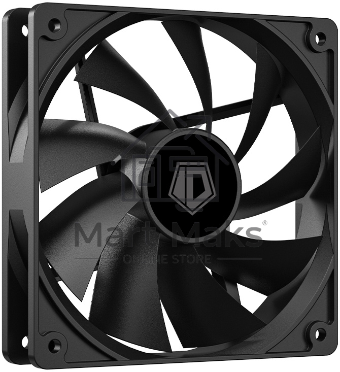 Вентилятор для корпуса ID-Cooling XF-120-K черный, 120 мм, 1800 об/мин, 35.2 дБ, 4 pin