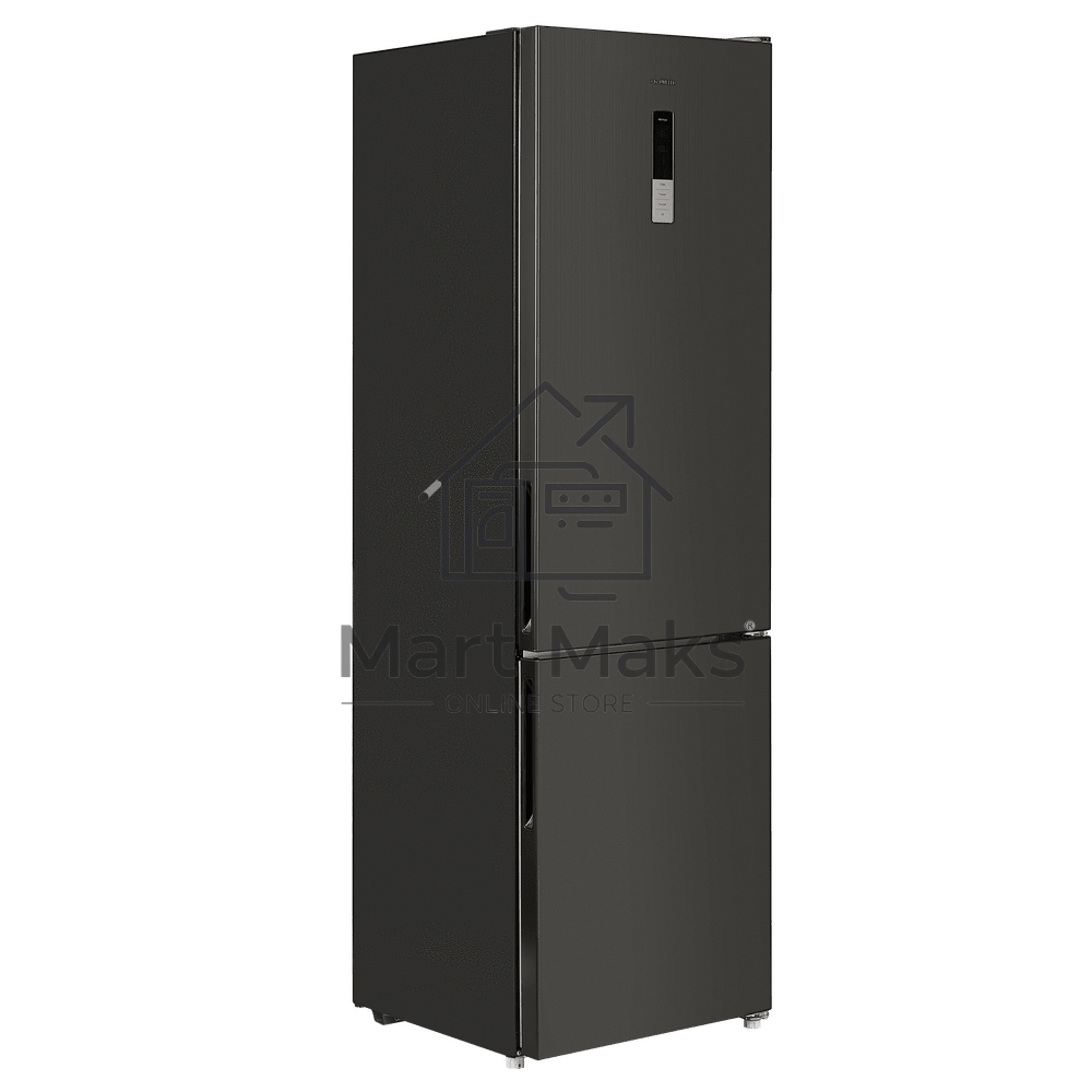Холодильник Maunfeld MFF200NFSB10 Inverter черный двухкамерный 271/106 л морозилка снизу, NoFrost