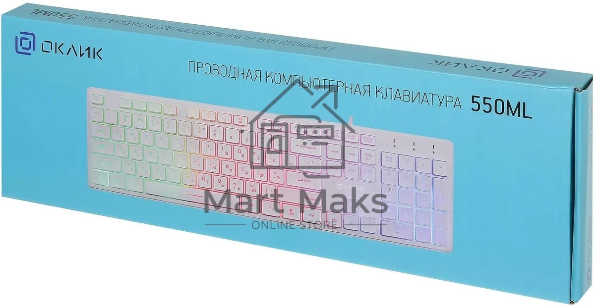 Клавиатура Oklick 550ML 1061618 проводная, USB, белый