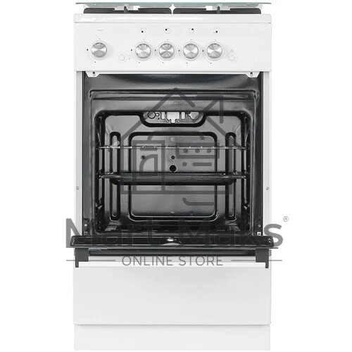 Плита газовая De Luxe 5040.32г(кр) ЧР-010 нержавеющая сталь, конфорок 4 шт, духовка 46 л, 50 см x 85 см x 50 см