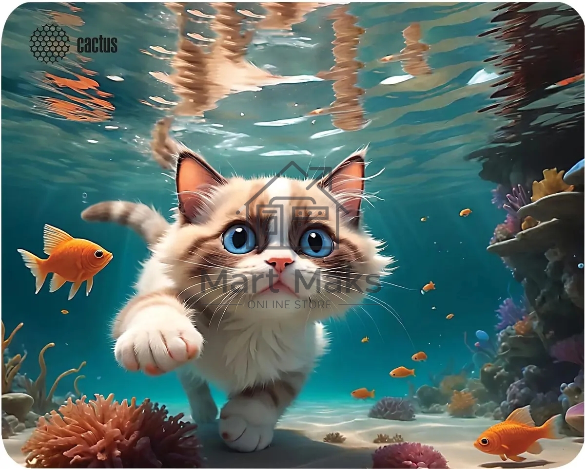 Коврик для мыши Cactus Fish Cat 300x250x3мм (CS-MPC-D15M)