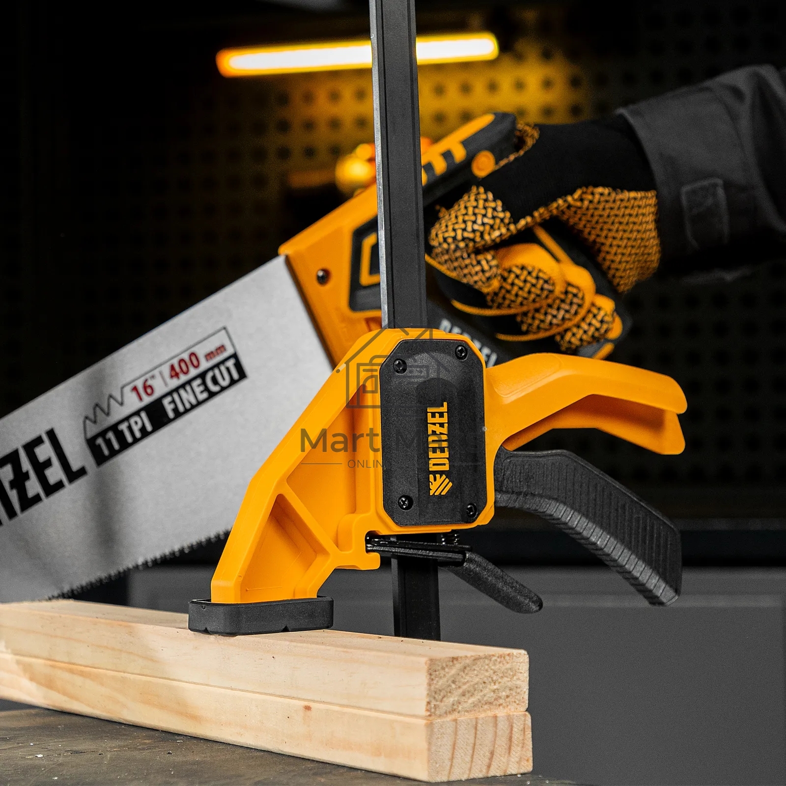 Струбцина Denzel F-образная, быстрозажимная, 300 х 80 мм, усиленный нейлоновый корпус