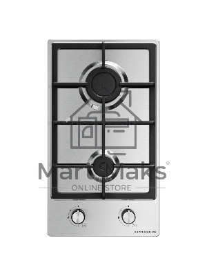 Газовая варочная панель Kuppersberg TS 38 X, High-Tech, 30 см, автоматический электроподжиг, газ-контроль, механическое управление, конфорки REMAY, цвет нержавеющая сталь, цвет фурнитуры черный/нержавеющая сталь