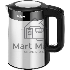 Чайник электрический Kitfort КТ-6691 1.5л. 1500Вт черный/нержавеющая сталь корпус: нерж.сталь/пластик