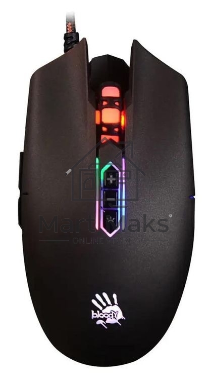 Мышь проводная A4Tech Bloody Q80 черный, 3200 dpi, USB, кнопки - 8
