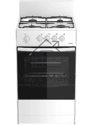 Плита газовая Darina S4 GM 441 101 белый, конфорок 4 шт, духовка 50 л, 50 см x 85 см x 51 см