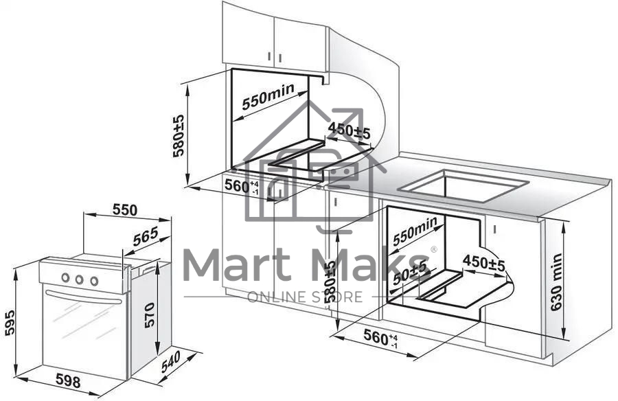 Духовой шкаф Gefest ДГЭ 621-03 H5, встраиваемый