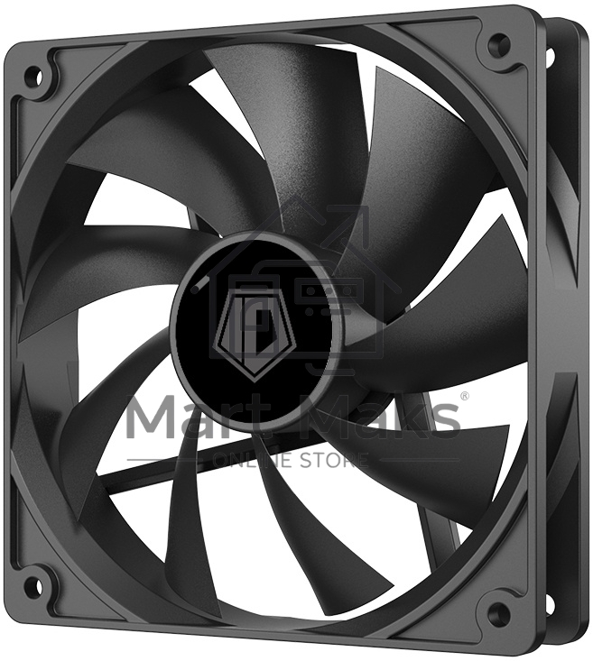 Вентилятор для корпуса ID-Cooling XF-120-K черный, 120 мм, 1800 об/мин, 35.2 дБ, 4 pin