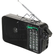 Радиоприемник портативный Сигнал РП-233BT черный USB microSD