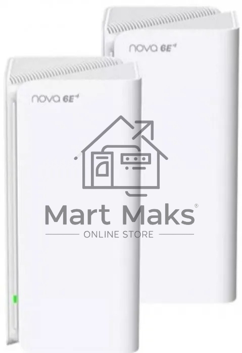 Трехдиапазонная гигабитная Wi-Fi Mesh система Tenda MX21 Pro (2-pack) AXE5700, 2,4/5/6 ГГц, до 5665 Мбит/с, 3x1Гбит/с