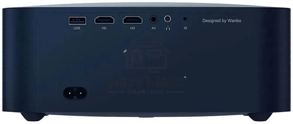 Проектор Wanbo Projector X2 max blue (LCD, 1920x1080, 450Lm, 1.2:1, 2000:1, Smart TV, Android 9.0, 1+8GB, 2xHDMI, AV, USB, Wi-Fi, BT) (6970885350429)