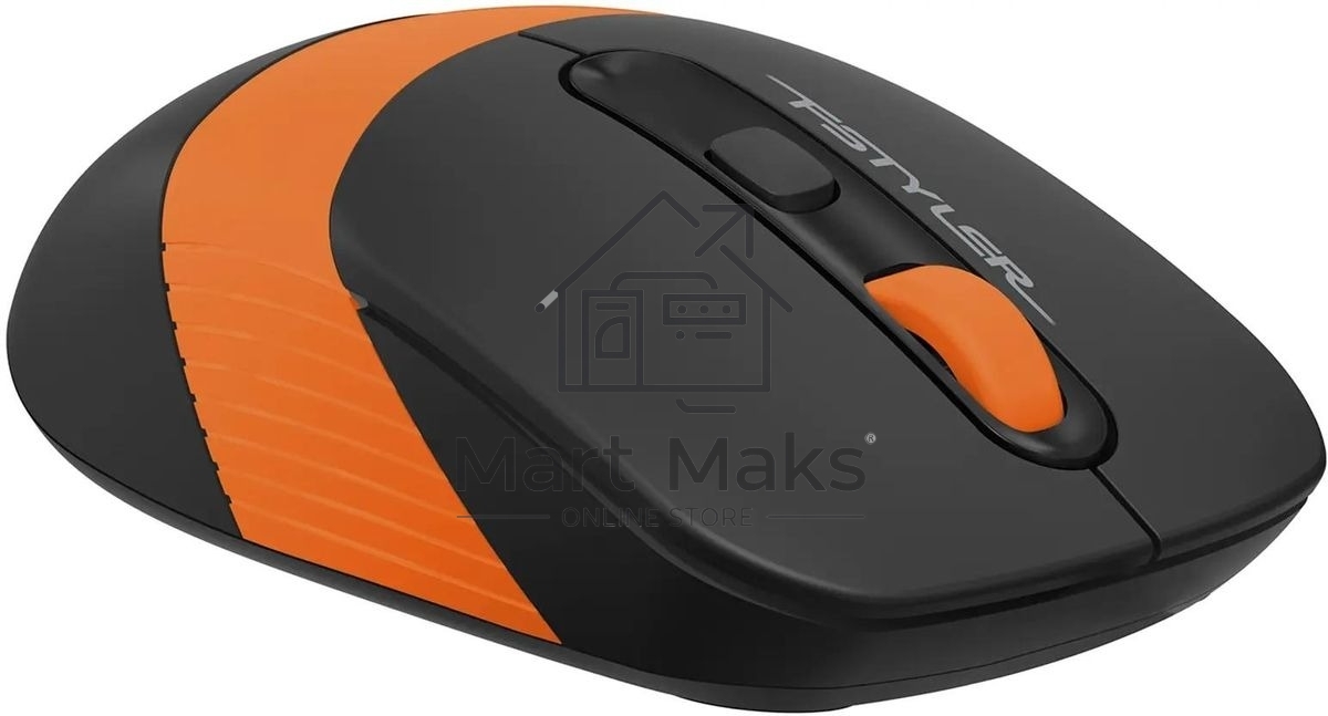 Мышь беспроводная A4Tech Fstyler FG10S черный/оранжевый, 2000 dpi, радиоканал, USB, кнопки - 4