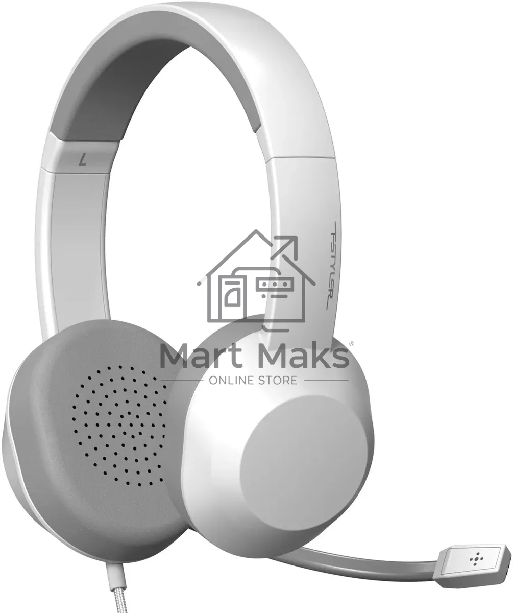 Наушники с микрофоном A4Tech Fstyler FH150U белый/серый 2м накладные USB оголовье (FH150U WHITE)