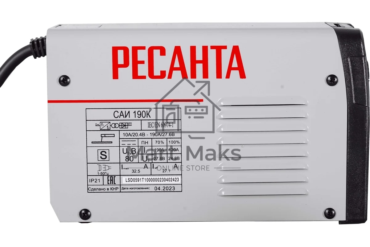 Сварочный аппарат Ресанта САИ-190К инвертор ММА DC