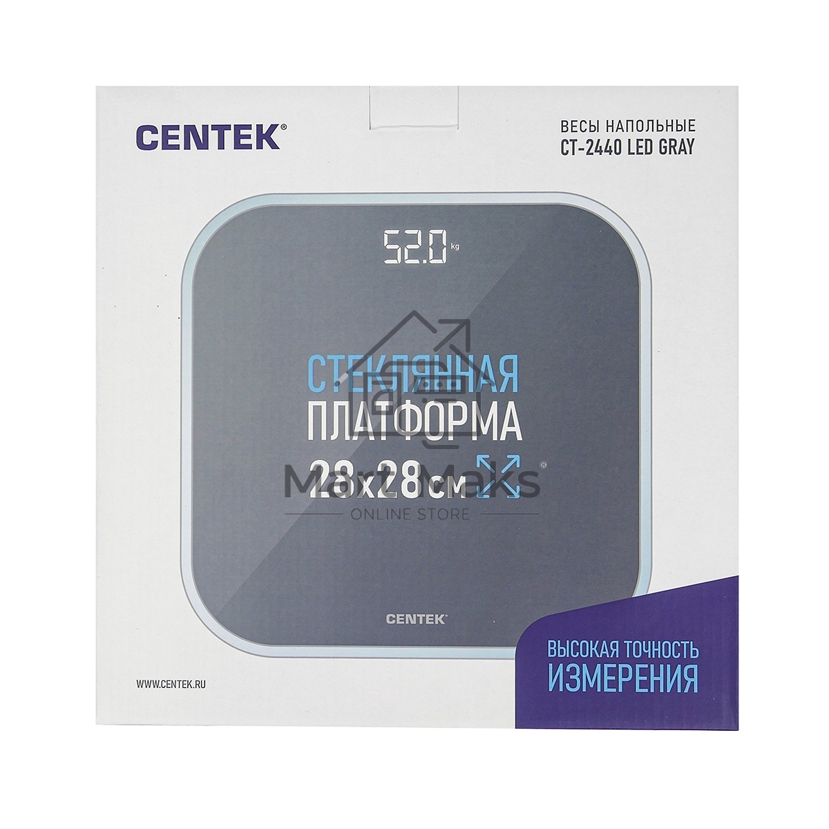 Весы напольные CENTEK CT-2440 LED Gray