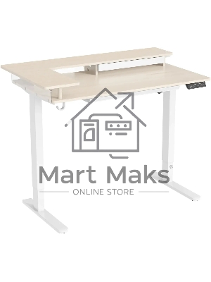 Стол для компьютера Cactus CS-EDL-DWT столешница ДСП светлый дуб каркас белый 120x71x60см