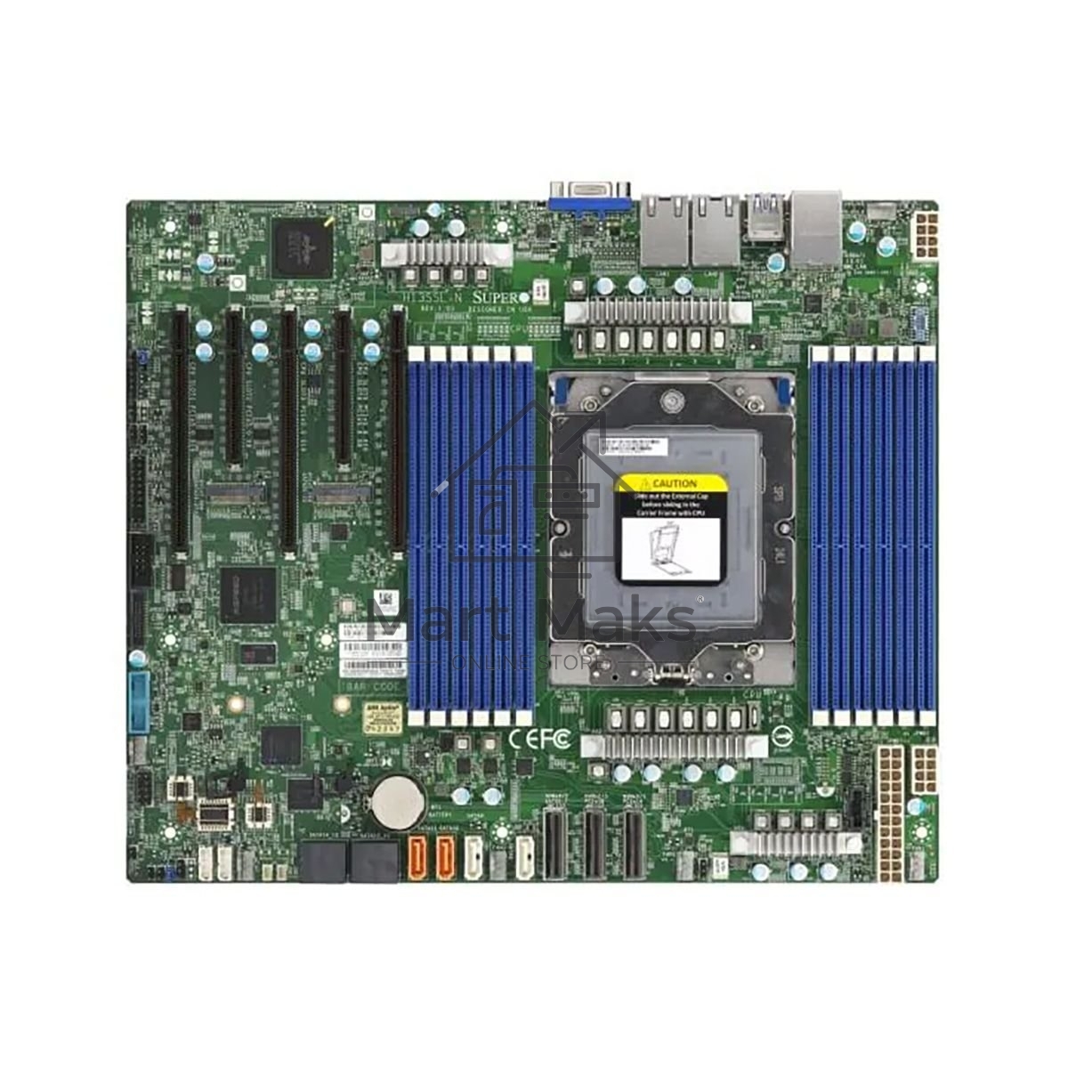 Материнская плата Supermicro H13SSL-N bundle, SP5, SoC, 12xDDR5, 8xSATA, 2xM.2, 3xPCIe 5.0 x16, 2xPCIe 5.0 x8, 1xD-Sub, 2x 1Gb LAN, 4xUSB 3.0, 0x3.5 мм, ATX