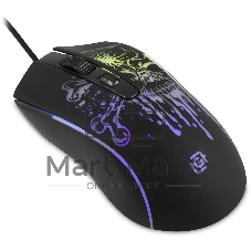 Мышь проводная Oklick 702G черный, 3600 dpi, USB, кнопки - 4