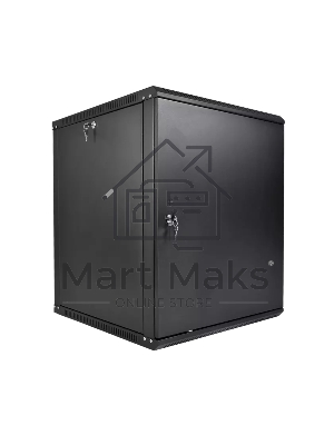 Шкаф телекоммуникационный настенный разборный ЦМО ЭКОНОМ 15U (600 650) дверь металл, черный