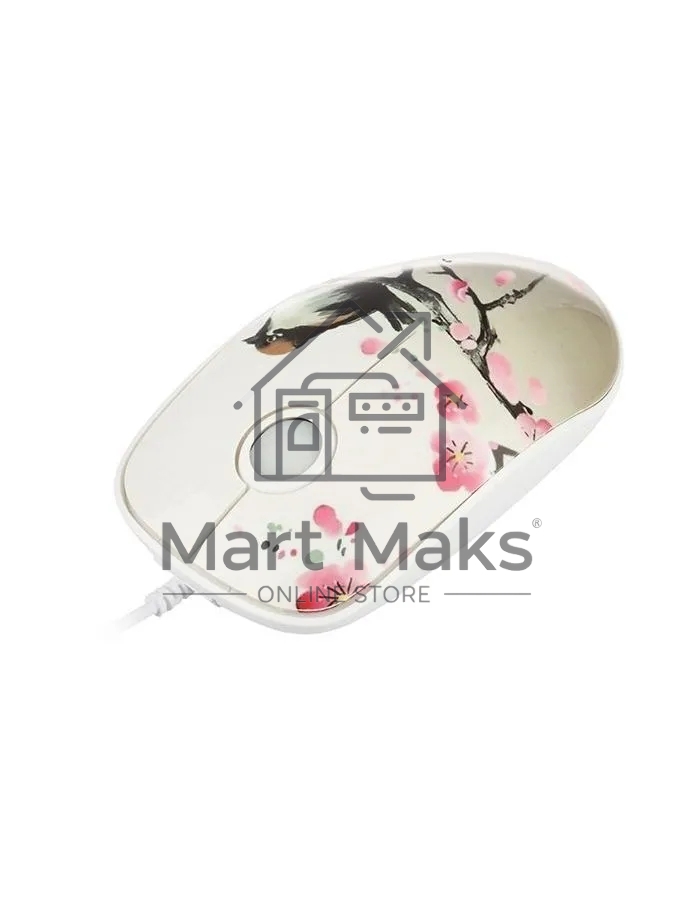 Мышь проводная Qumo Office M43 Serenity белый, 1000 dpi, USB, кнопки - 3