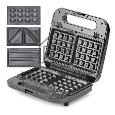 Вафельница Vitek VT-2628 800Вт черный/серебристый