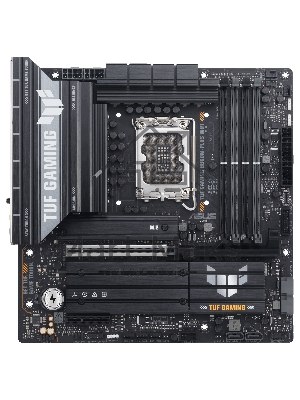 Материнская плата ASUS TUF GAMING B860M-PLUS WIFI, LGA 1851, Intel B860, 4xDDR5, 4xSATA, 3xM.2, 1xPCIe 5.0 x16, 1xPCIe x4, 1xUSB-C, 4xUSB-A 3.2 Gen 1, 2xUSB-A 3.2 Gen 2, 1xHDMI, 1xDP, 1x2.5Gb LAN, 7.1, mATX