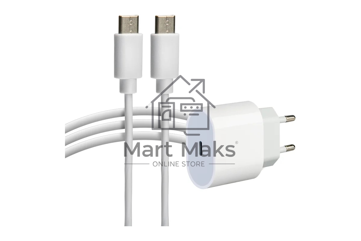Сетевое зарядное устройство Rexant USB-C, 20Вт в комплекте с кабелем USB-C – USB-C