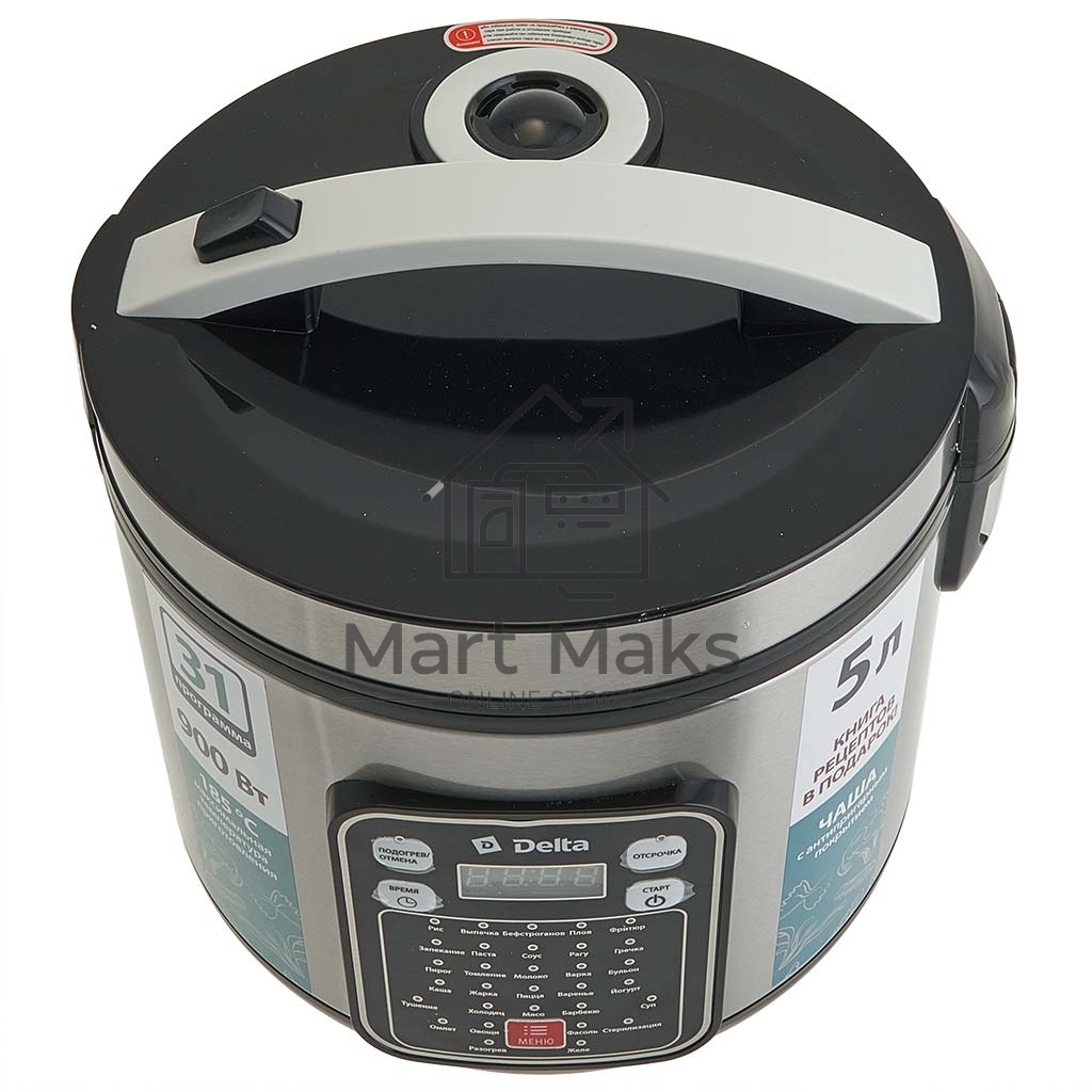 Мультиварка DELTA DL-6528 черная: 900 Вт,5л, 31 ПРОГРАММА (4)