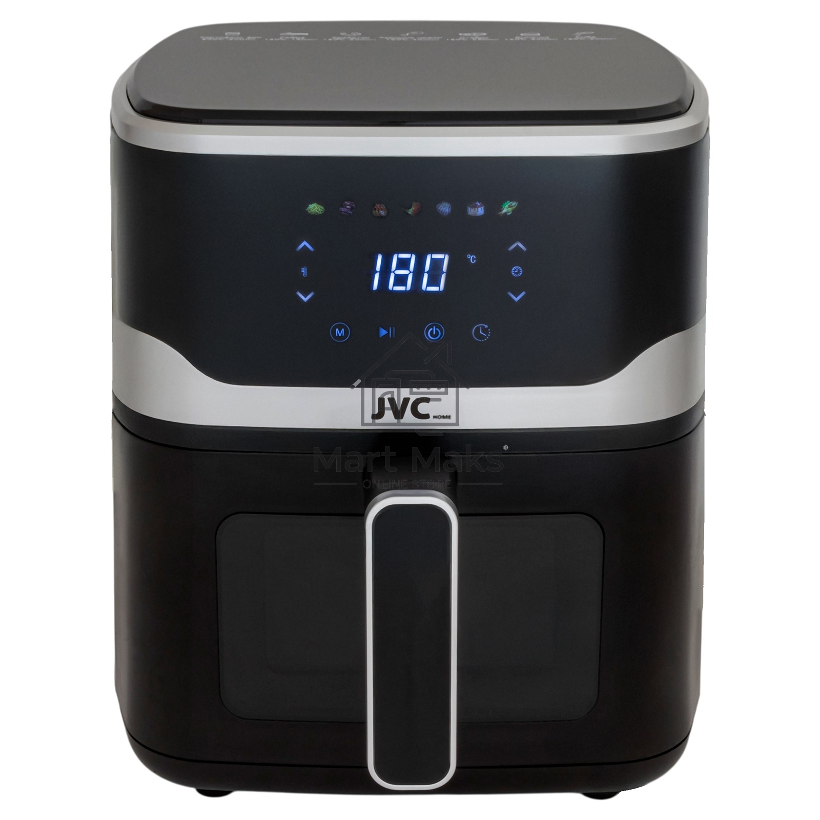 Аэрогриль JVC JK-MB052 черный, 1800 Вт, 6 л, сенсор, 7 программ