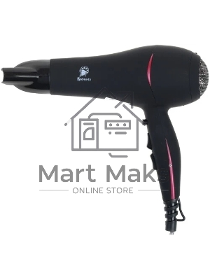 Фен Василиса ФН6-2200 черный/малиновый, 2200 Вт, ионизация