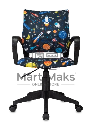 Кресло детское Бюрократ Burokids 1 мультиколор шаттл крестов. пластик