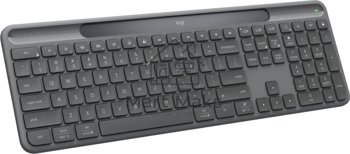 Клавиатура Logitech Signature Slim Solar K980 беспроводная, Bluetooth, серый