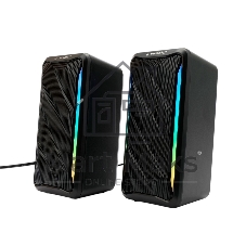 Акустическая система 2.0 Gembird SPK-305, 10Вт, пластик, рег.громкости, RGB подсветка, черный