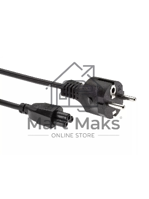 Кабель питания для ноутбуков Telecom 1.8m, 3-pin, с заземлением, 220V (Европейский стандарт)