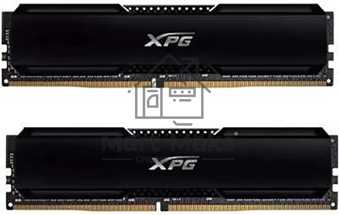 Оперативная память A-Data XPG Gammix D20, DDR4, 64GB (2x32GB), 3200 MHz, CL16, DIMM, с радиатором, черный