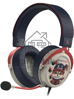 Наушники с микрофоном A4Tech Bloody M595 Proxy Boom бежевый/черный 2.3м мониторные USB оголовье (M595)