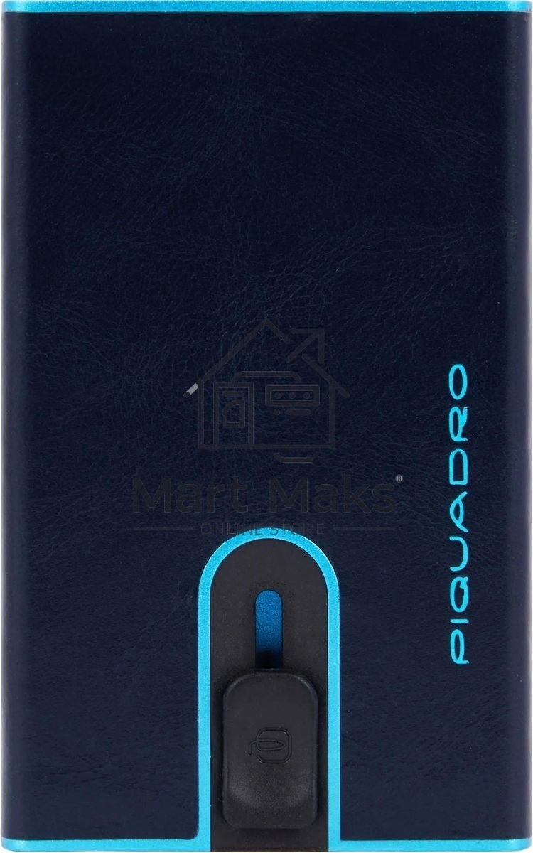 Чехол для кредитных карт Piquadro Blue Square PP4825B2BLR/BLU2, натур.кожа, темно-синий