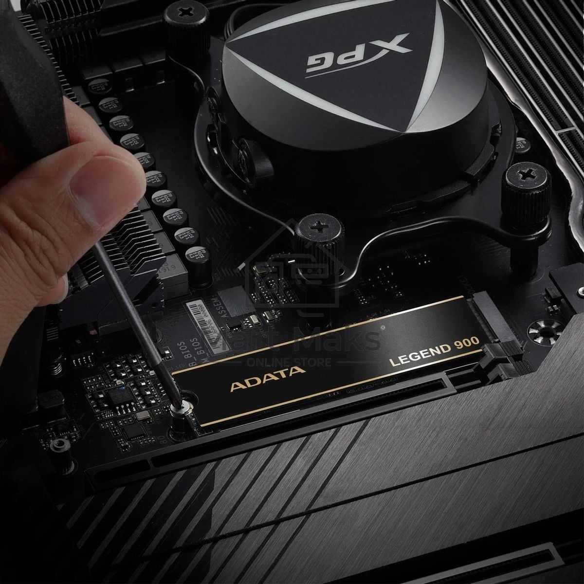 Накопитель SSD ADATA LEGEND 900, 2000Gb, PCIe 4.0 x4, 2280, NVMe, R/W 7000/5400, с радиатором