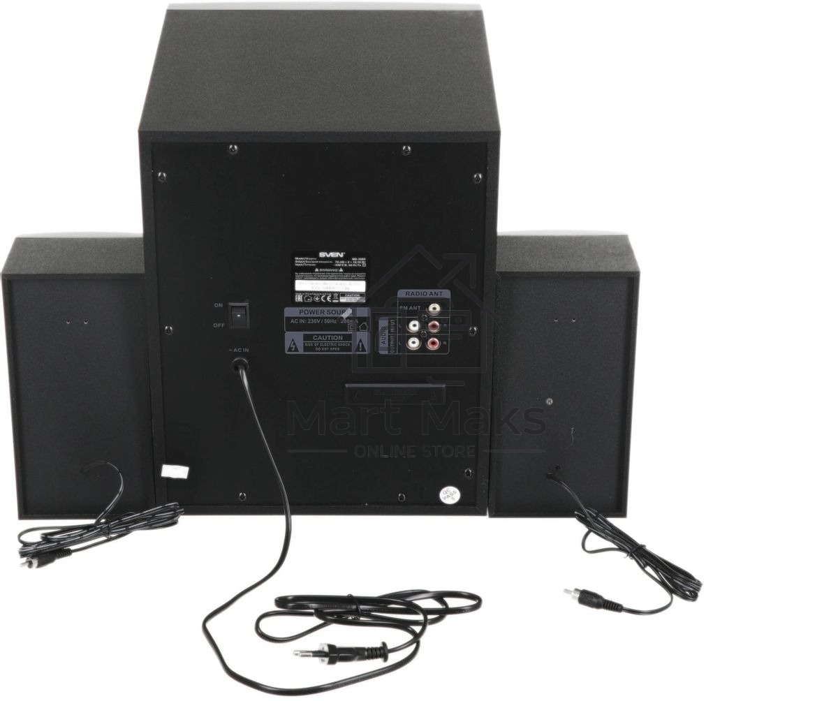 Акустическая система 2.1 SVEN MS-2080/70 Watt/~220V 50Hz/FM-тюнер, USB/SD, дисплей/BLUETOOTH/ПДУ/Black