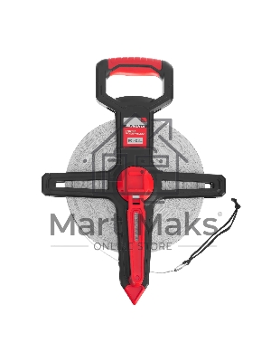 Рулетка геодезическая Matrix 100 м х 12,5 мм, открытый корпус, фиберглассовая лента