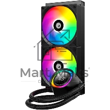 Система жидкостного охлаждения ID-Cooling FX240 TD, 240 мм, 2x120 мм, 300-2000 об/мин, 27.2 дБ, 4-pin PWM, 300 Вт, ARGB, черный