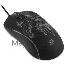 Мышь проводная Oklick 702G черный, 3600 dpi, USB, кнопки - 4
