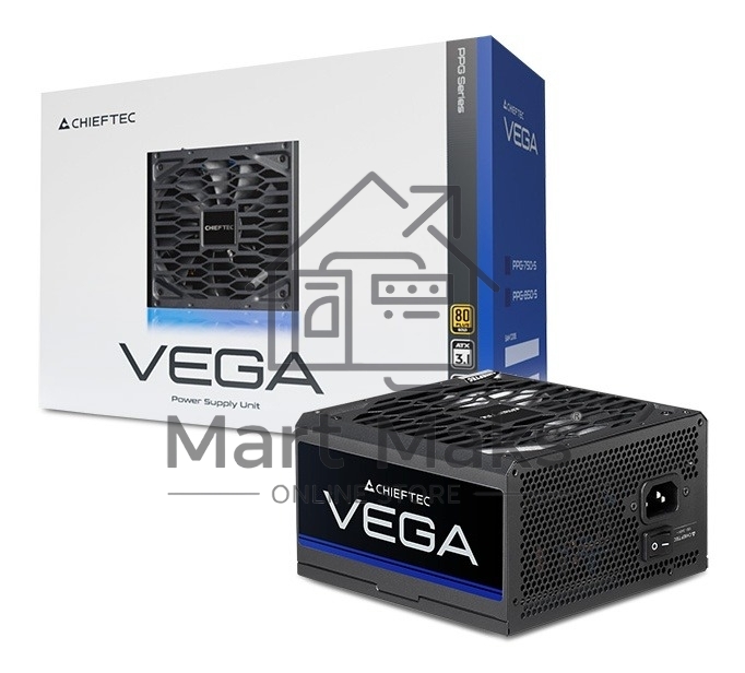 Блок питания Chieftec Vega PPG-850-S, 850Вт, 80 PLUS Gold, 135мм, черный