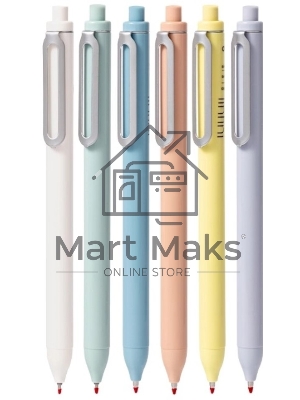 Ручка гелевая автоматическая Deli EG338-BL ассорти, d=0.5мм, синие чернила