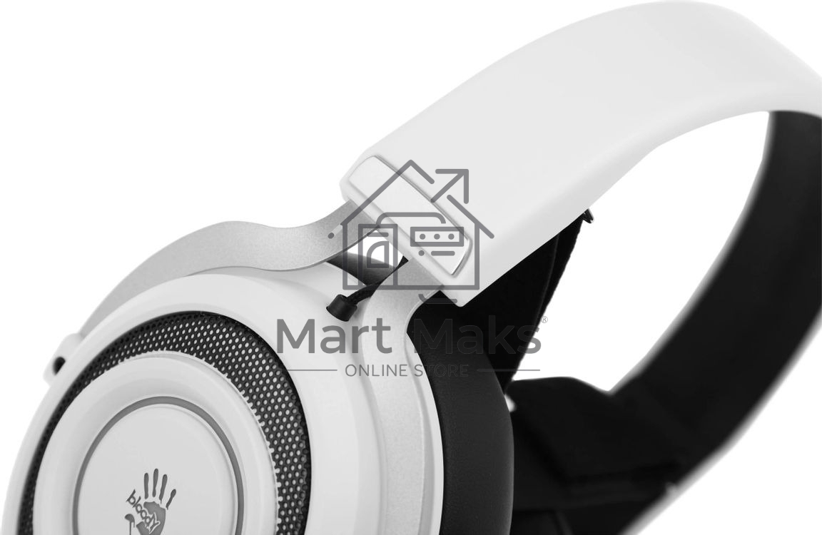 Гарнитура проводная с микрофоном A4Tech Bloody G535 белый/черный 2м мониторные USB оголовье (G535 (BLACK+WHITE) USB)