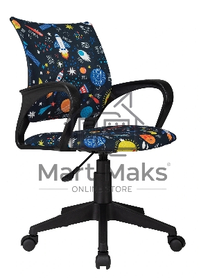 Кресло детское Бюрократ Burokids 1 мультиколор шаттл крестов. пластик