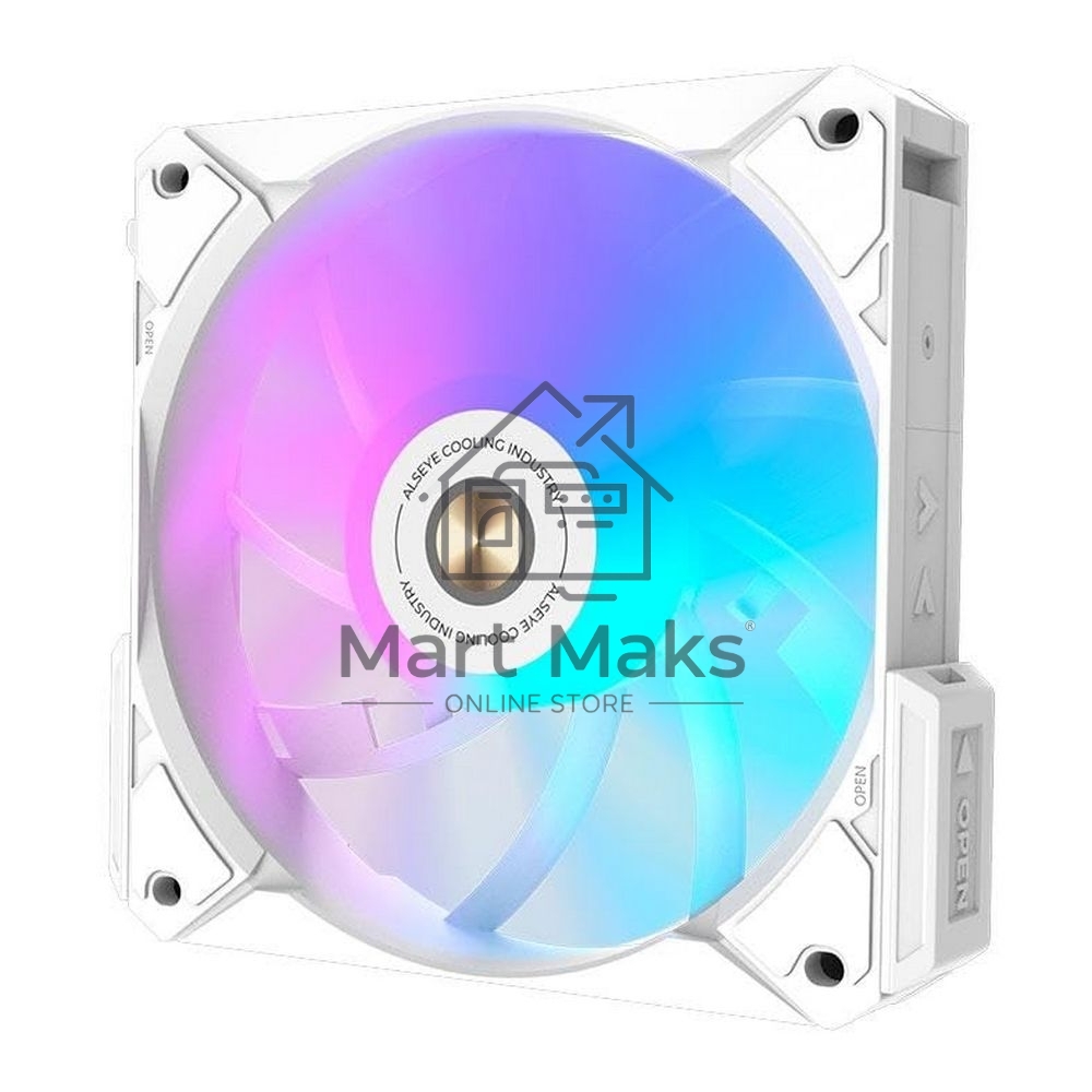 Вентилятор для корпуса Alseye i12W-K3 белый, 120 мм, 1800 об/мин, 33.2 дБ, 4 pin