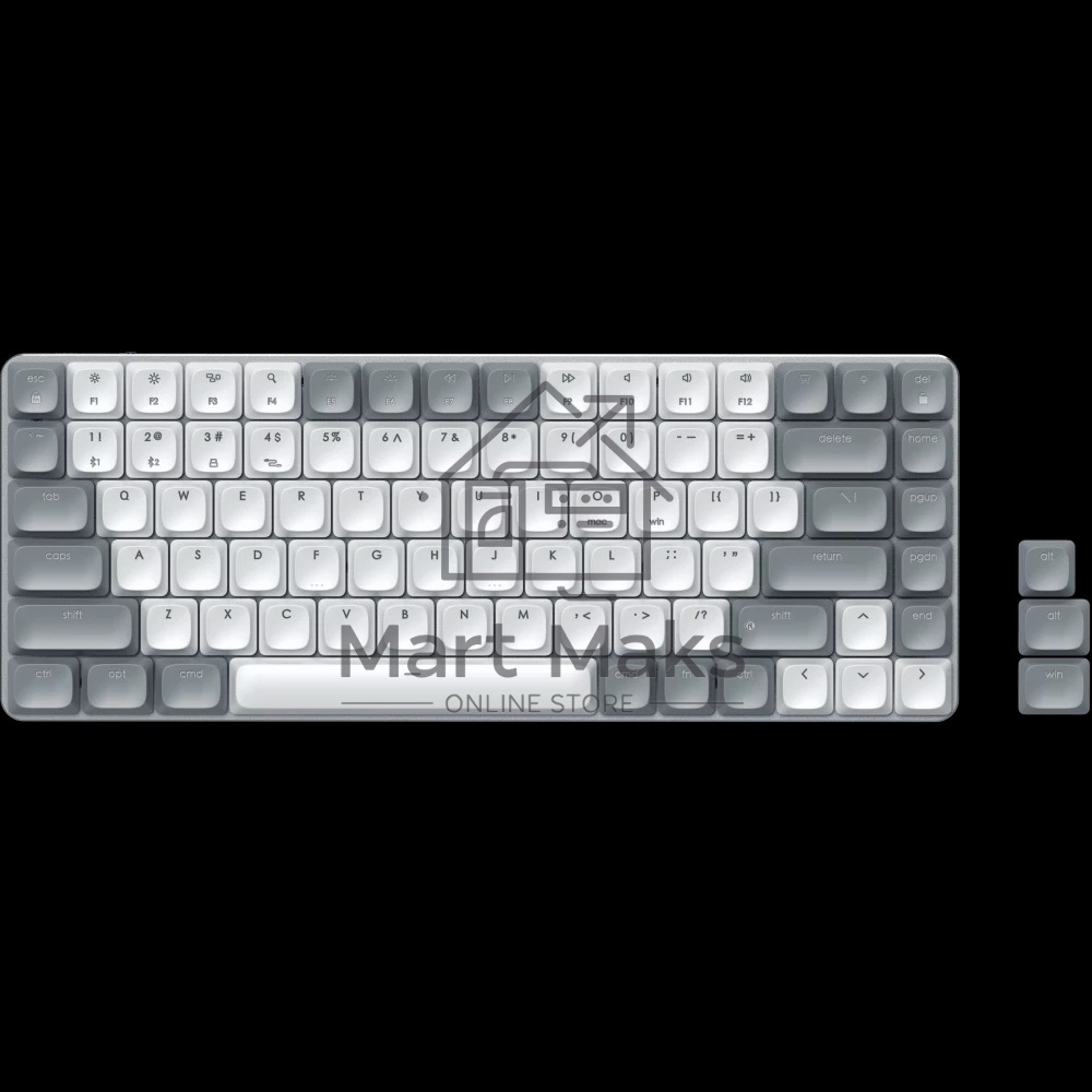 Клавиатура беспроводная механическая Satechi SM1 Slim Mechanical Backlit Bluetooth Keyboard, белый/серый ST-KSM1LT-RU